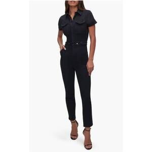 NEW GOOD AMERICAN denim jumpsuit in black